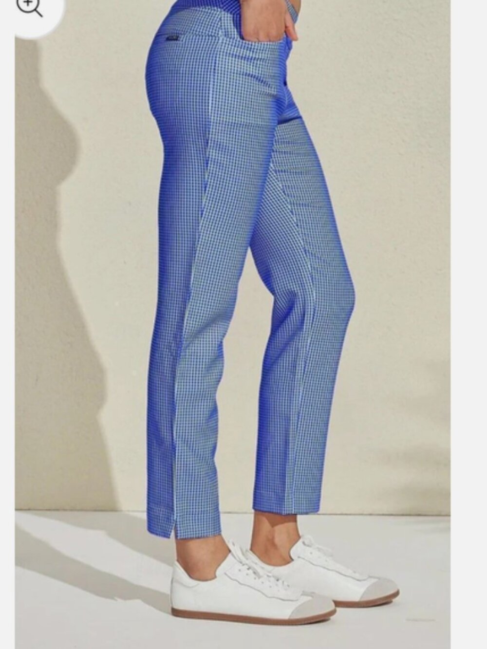 NWT ACEGOLFS Blue Gingham Golf Pants Size Small